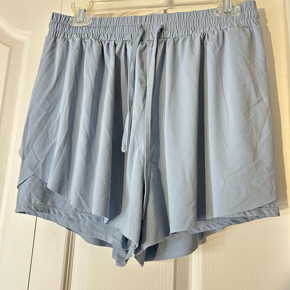 Wallflower Sky Blue Elastic Shorts